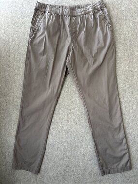 PACT Organic Daily Twill Midweight Pant  Mens Large Athletic Straight Fit Tan